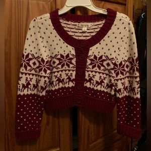 Decree New Heavy Knit Cropped Sweater Retro style